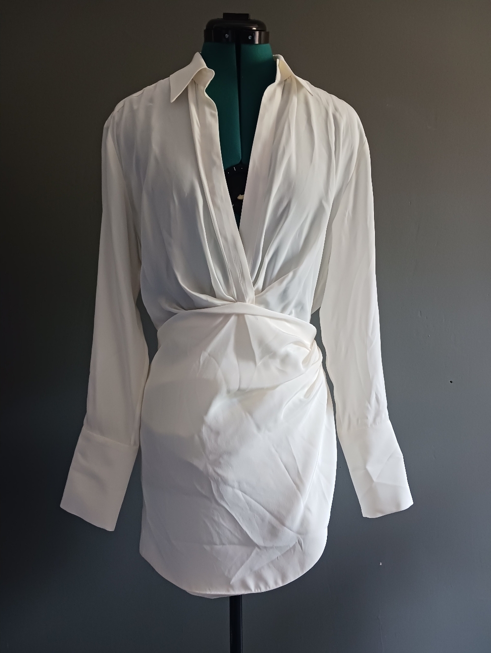 Gauge 81 White Silk Mini Dress Size S